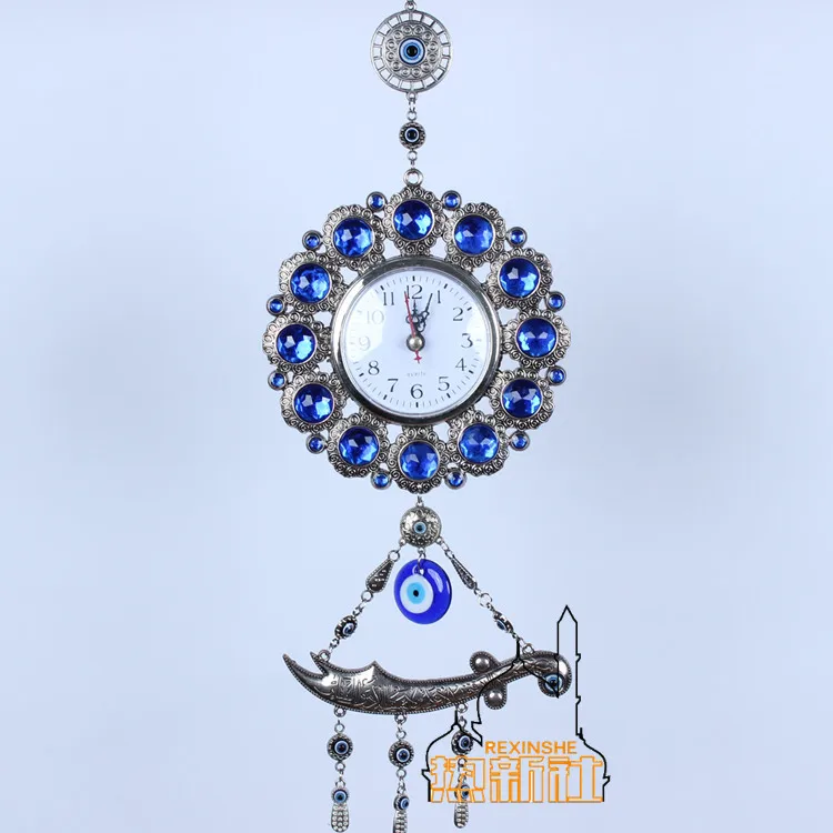 Turkey blue eyes diamond watch pendant Muslim peace pendant hanging eyes watch House Table