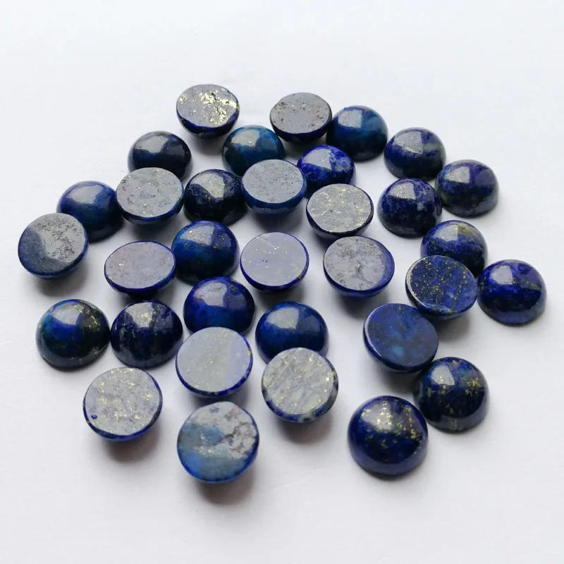 

Wholesale Nature Lapis Lazuli Stone Beads 10x10mm round CAB Cabochon loose beads size 50pcs/Lot Free shipping