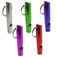 2PCS Camping Kayak drift Swim Emergency Survival Aluminum alloy Whistle with keychain For Scuba Diving Canoe Boat Water Sports