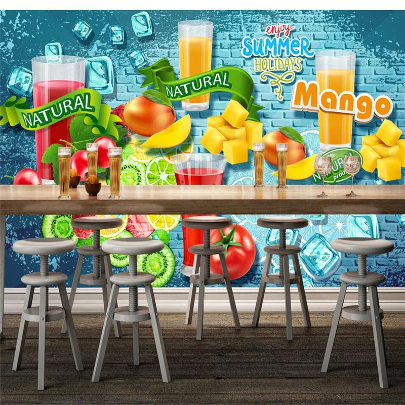 beibehang Custom wallpaper 3d photo murals hand painted dessert restaurant tea shop background 3d wallpaper papel de parede