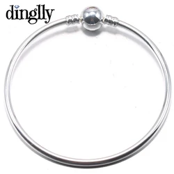 DINGLLY High Quality Golden Snake Bracelet Bangle Fit Original Beads Charm Bracelets For Women Man Children Lover Couples Gifts