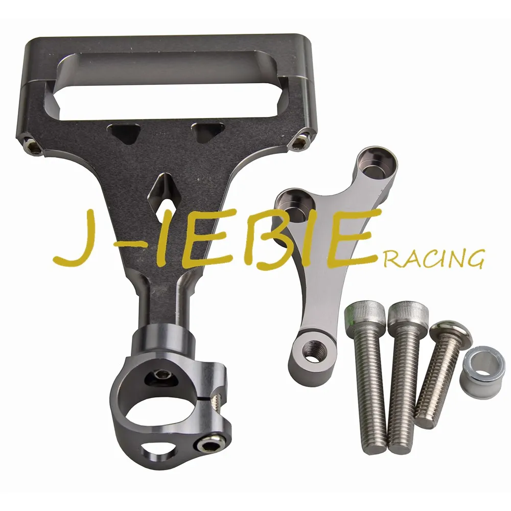 CNC Steering Damper Stabilizer Bracket Mounting For Kawasaki Z1000 Z750 2003-2009 2004 2005 2006 2007 2008 Titanium