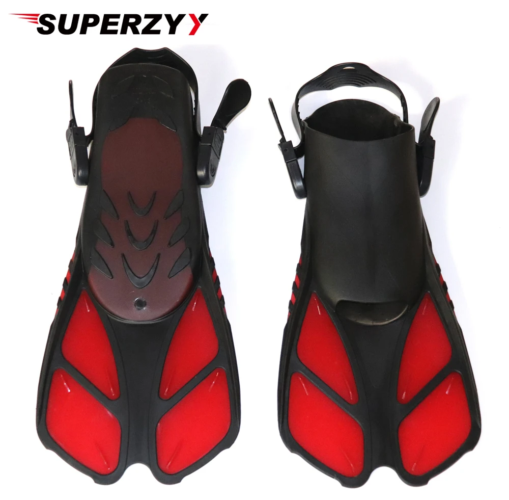 

2022 Swimming Fins Snorkeling Foot Flipper Floating Training Fin with Adjustable Heel for Swimming Diving Water Sports