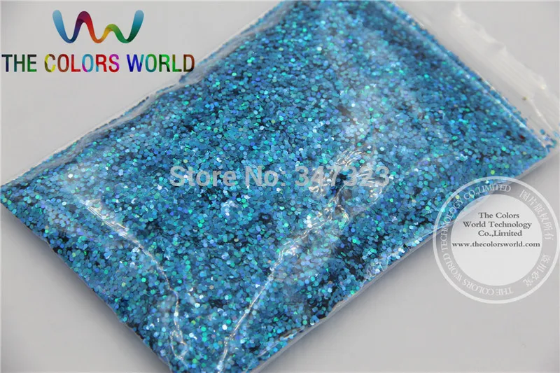 1.0MM  Laser Blue  Dazzling Hexagon  Spangles Hot Selling Colorful Glitter for sewing,