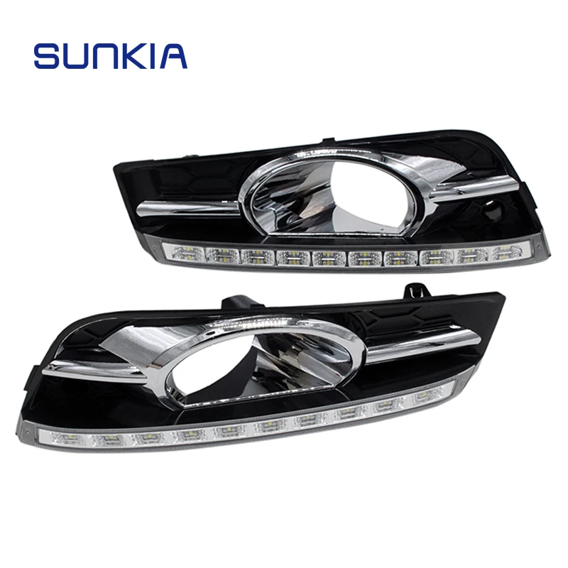 

SUNKIA Waterproof LED Daytime Running Light DRL For Chevrolet Cruze (2009-2012) DRL Fog Lamp with Turn Signal Dimmed Light