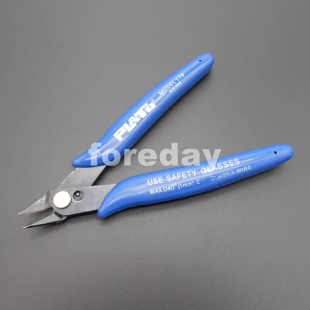 5.1 inch Diagonal Side Blue Plato 170 Side Flush Cable Cutter Shear Wire Clipper Pliers Tool For Electronics 57g * FD342