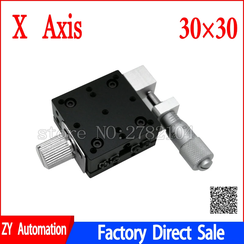 Imagem -03 - Eixo 30*30 mm Cruz Trilho Linear Manual Fase Plataforma Mesa Deslizante X30-l X30-r X30-c x