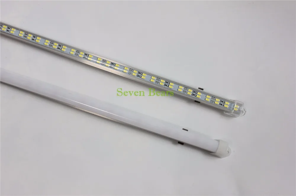 

Double row 5pcs/lot 50cm 72 LED 5730 SMD Non Waterproof Hard Rigid Strip Cabinet Bar Light White Warm White With Cover DC12V