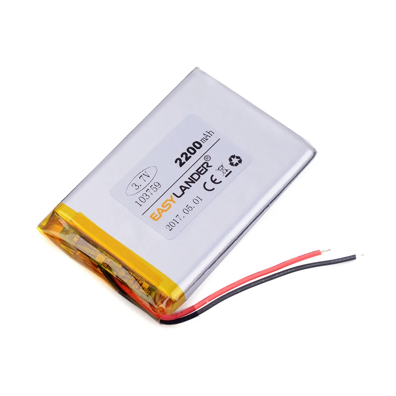 103759 3.7 2200mAh Rechargeable Lithium Li-ion Polymer Battery For Mp3 MP4 MP5 GPS PSP mobile Pocket PC  963760