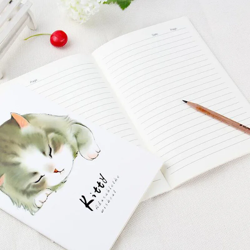 Cat Time A5 Notebook Student Notepad Soft Copy Book agenda settimanale Notebook per ufficio per materiale scolastico cancelleria coreana