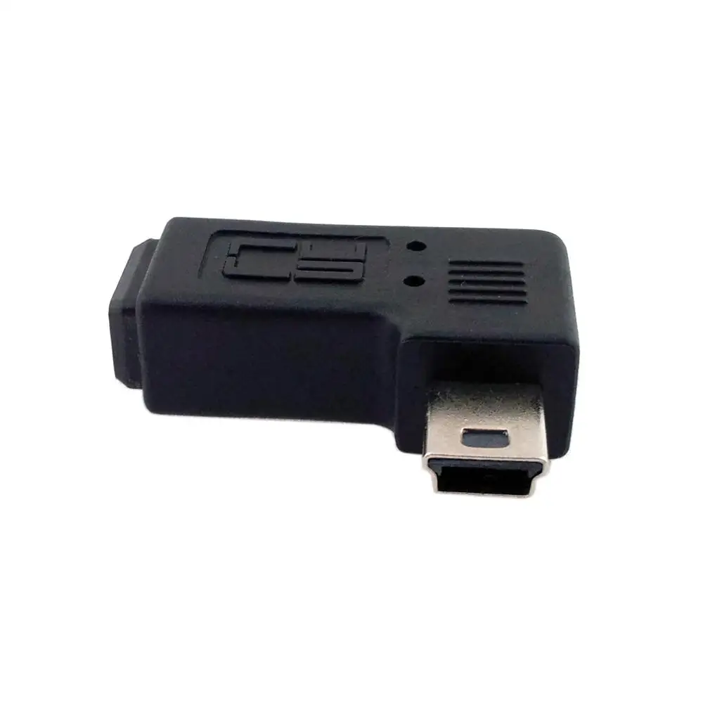 Mini USB elbow male to female 90 degree adapter Left and right angle Mini USB 5pin Extended adapter