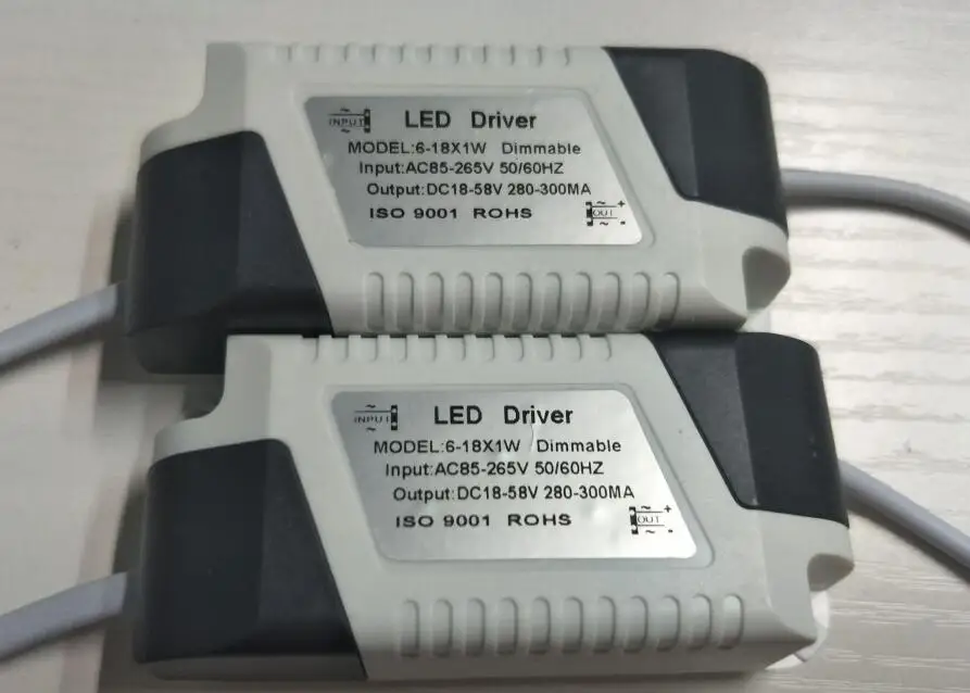 (6-18) x 1W 6W 10W 12W 18W Constant Current Dimming Dimmable LED Driver DC12V-50V 300mA For High Power LED Light