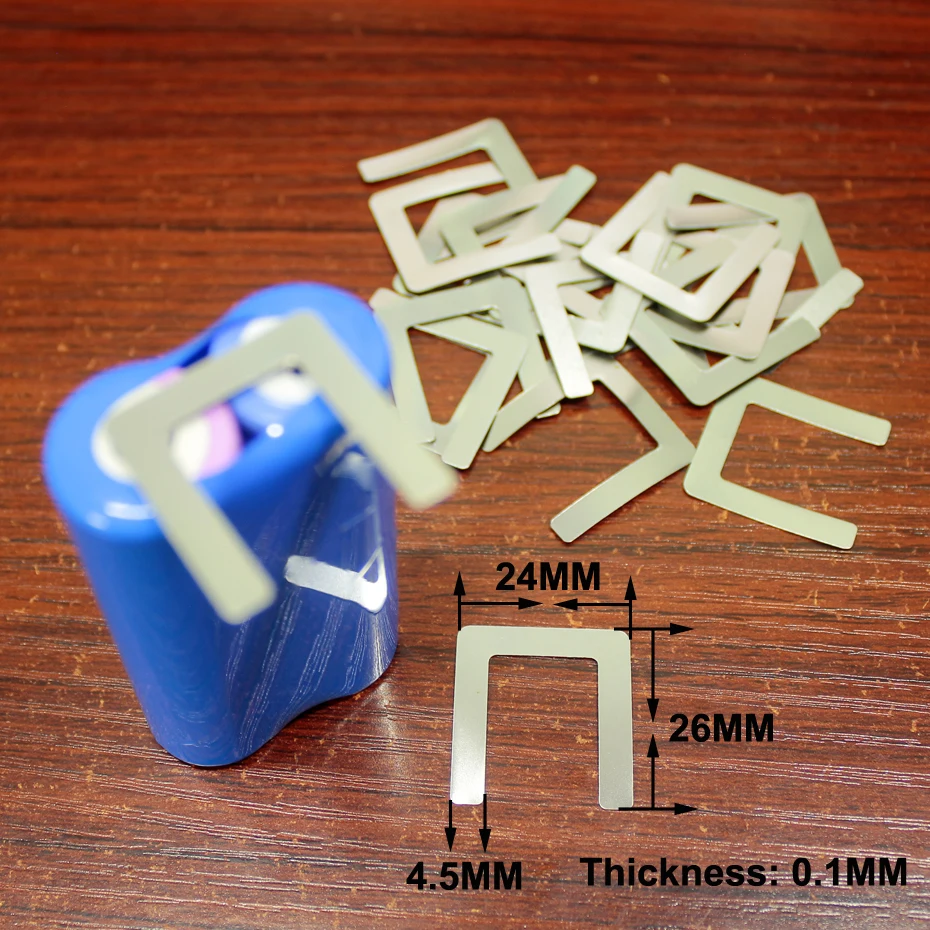 100pcs/lot 18650 lithium battery pack U-shaped stainless steel nickel plated lithium battery 4P spot welded joint piece