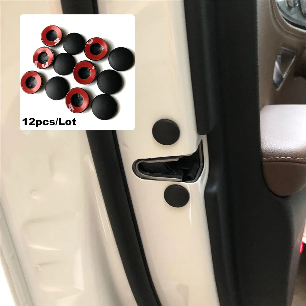 12pcs Car Door Lock Screw Protector Stickers case For INFINITI EX FX JX Q QX G M Class X25 EX35 EX37 EX25 FX G25 G35 G37 ESQ