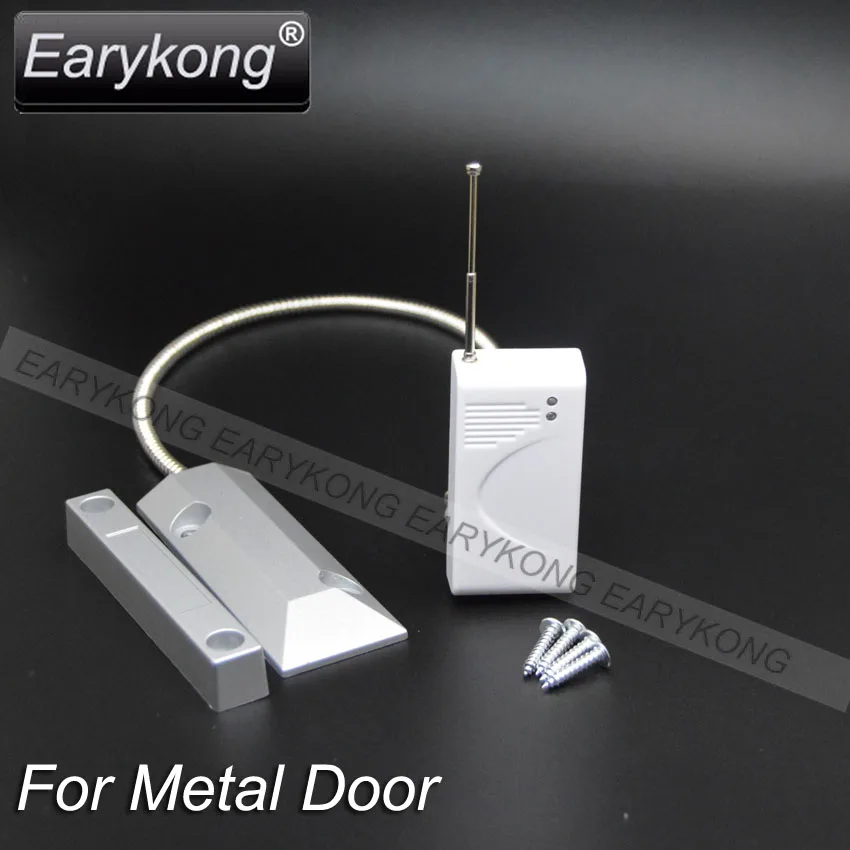 New Earykong 433MHz Wireless Metal Door Sensor, Door Magnet Alarm, Outdoor Waterproof, For Home Burglar Alarm System