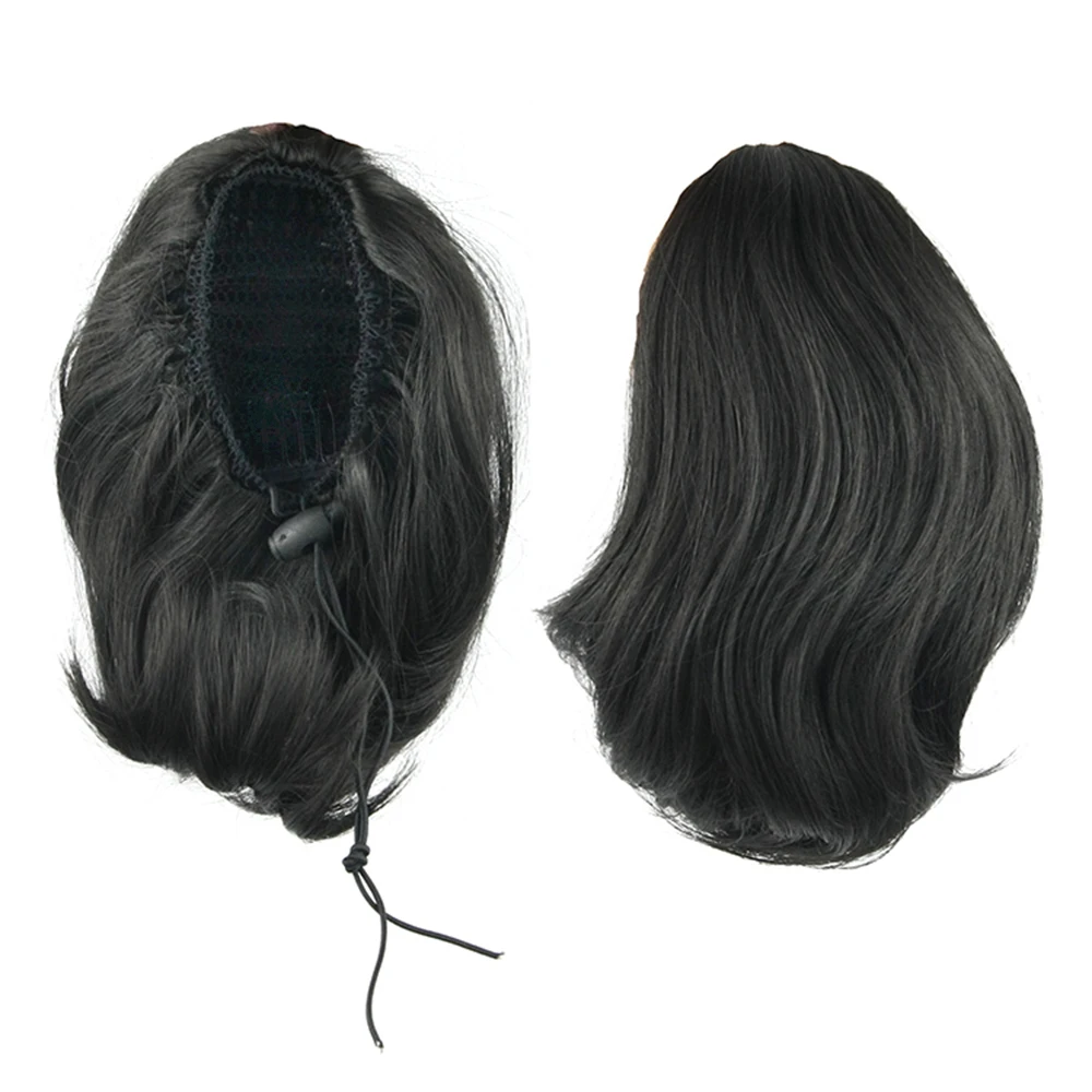 Soowee-coleta de pelo sintético, extensión de cabello, postizos, cola de caballo, color marrón y negro