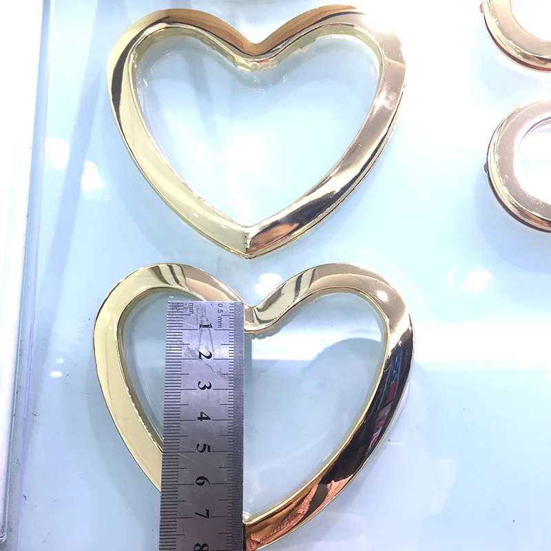 11 x 8 cm large Light weight Round Heart Grommet purse handles