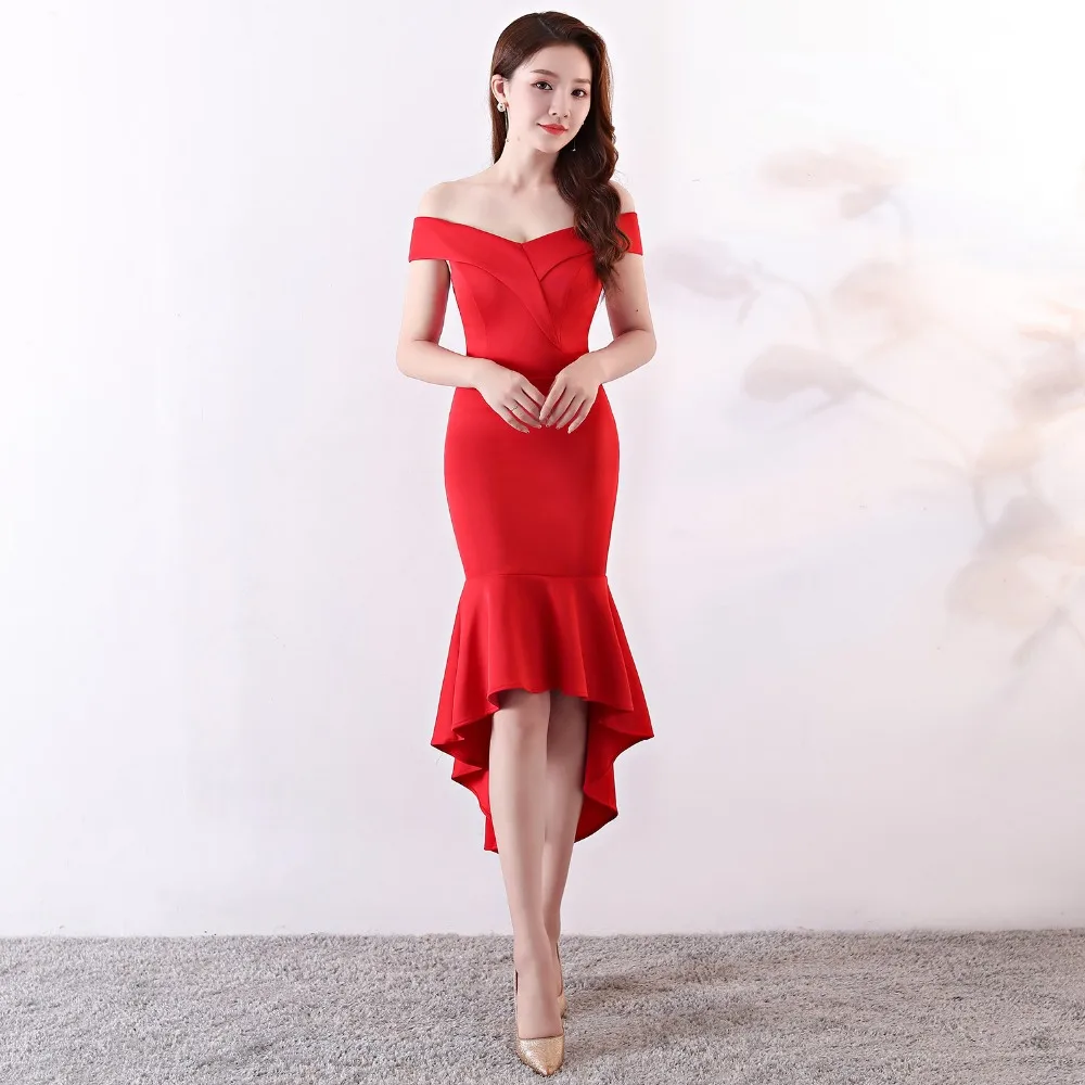 

Corzzet Red Vintage Slash-Neck Off Shoulder Sexy Summer Dress Women Elegant Evening Party Dresses vestidos de fiesta de noche