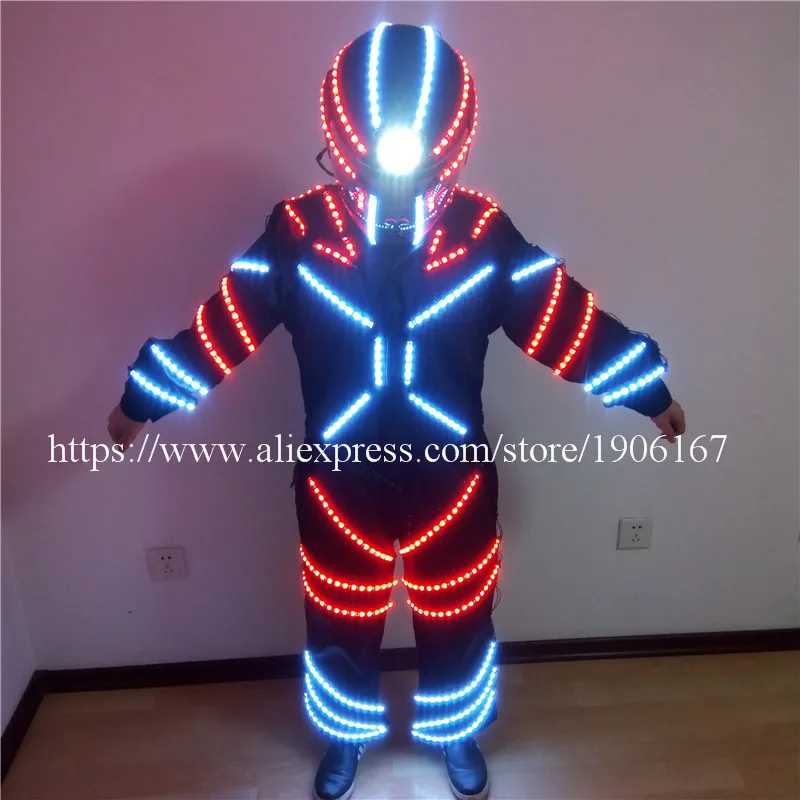 New Design Led Luminous Growing Light Costume Dancing Singer Wear For Club Party Bar Halloween Christmas Masquerade Clothes