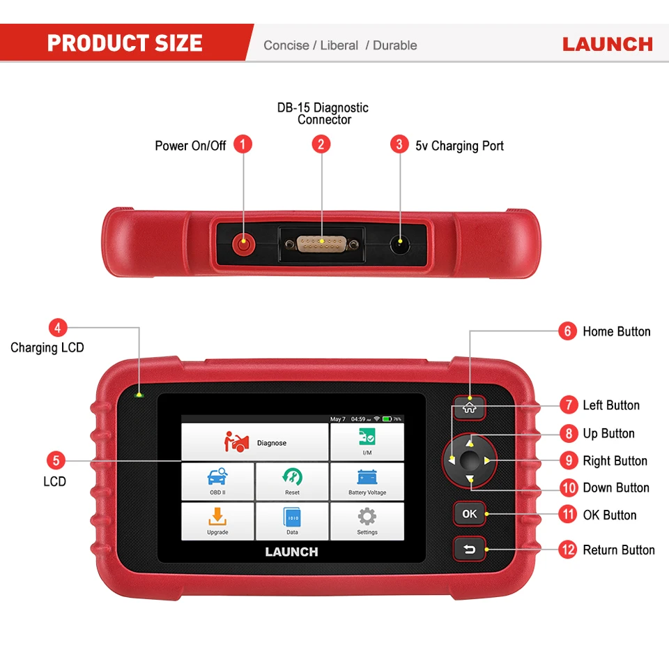 X-431 Lanceren Crp129x Obd2 Scanner Auto Code Lezer Diagnostische Tools Tmps Auto Scanner Obd2 Diagnostische Tool Professional