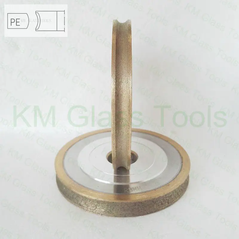 Free Shipping!KM 100x22xPE3~19mm Pencil edge Peripheral Daimond wheels,For Glass grinding machine.Customized products.