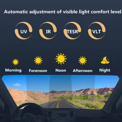 20%-75%VLT Sunice Car Window Film Photochromic Film Nano Ceramic Solar Tint car sun shade Tint car accessories with width 50cm