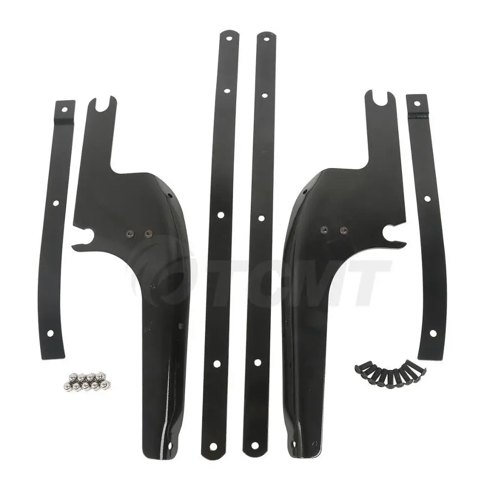 Motorcycle Windshield Windscreen Bracket Kits For Harley Touring Road King FLHR Road King Special FLHRXS 1994-2022 Chrome/Black