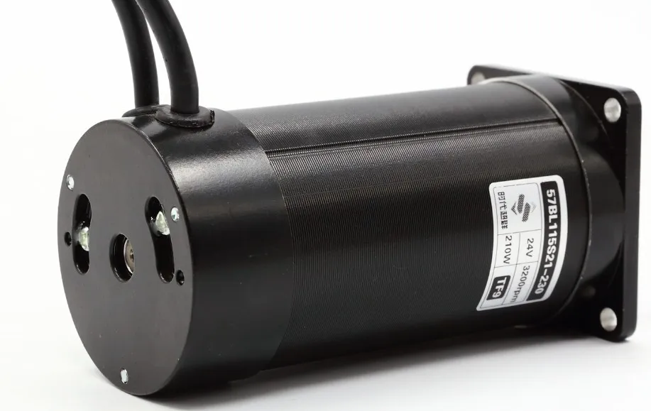 BLDC 57mm brushless DC high voltage motor 210W 24V 3000 rpm.Body length 115mm High speed brushless motor