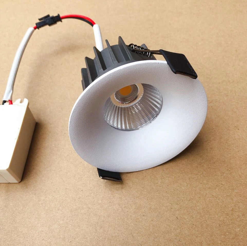 Dimmable COB LED Downlight 14W 16W Curved Deep Hole Anti-Glare Ceiling Lamp Spotlight Black Shell Family Hotel LED Light