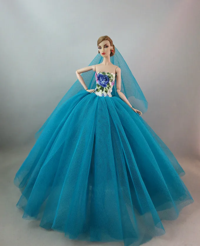 Robe de mariée multicouche pour poupée Barbie, robe de princesse sirène, jupe gâteau, vêtements, offre spéciale