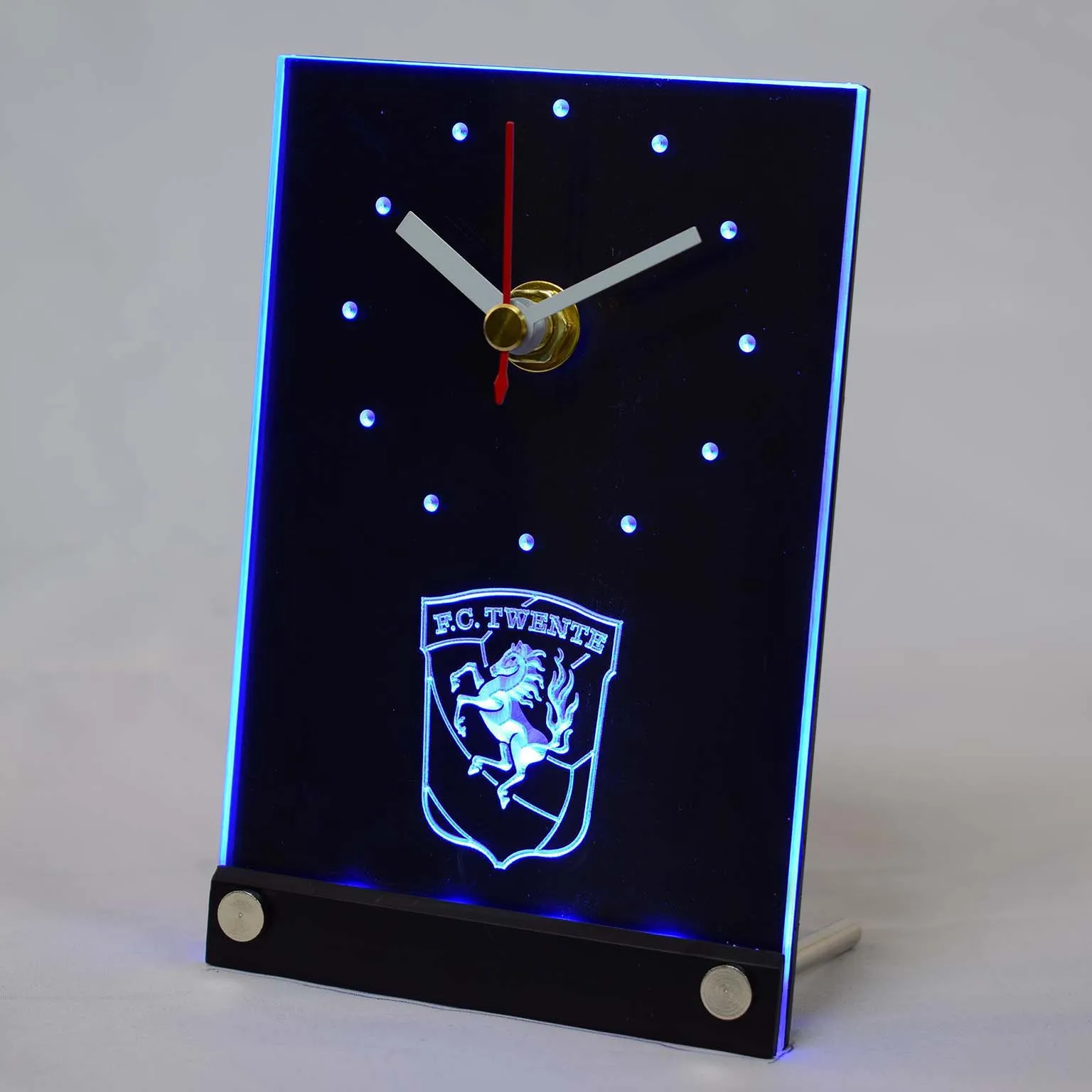 tnc1005 FC Twente Enschede Eredivisie LED Neon Light Signs 3D LED Table Desk Clock