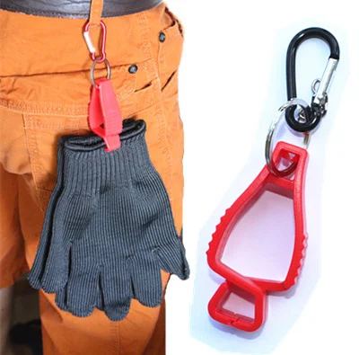 2pcs plastic Glove Clip red Working gloves clips Work clamp safety work gloves Guard Labor supplies random color delivery