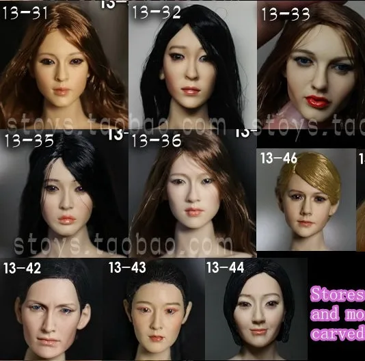 1/6 scale figure accessories female head shape for 12