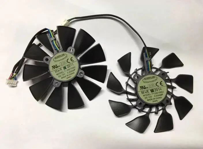 NEW Original GTX780/780TI R9280/290/280X/290X T129215SU 12V 0.5AMP graphics card dual fan