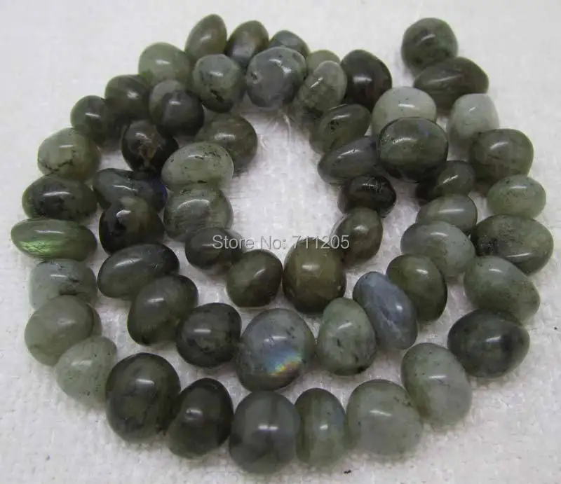 7-12mm Natural Labradorite Freeform Loose Beads 15