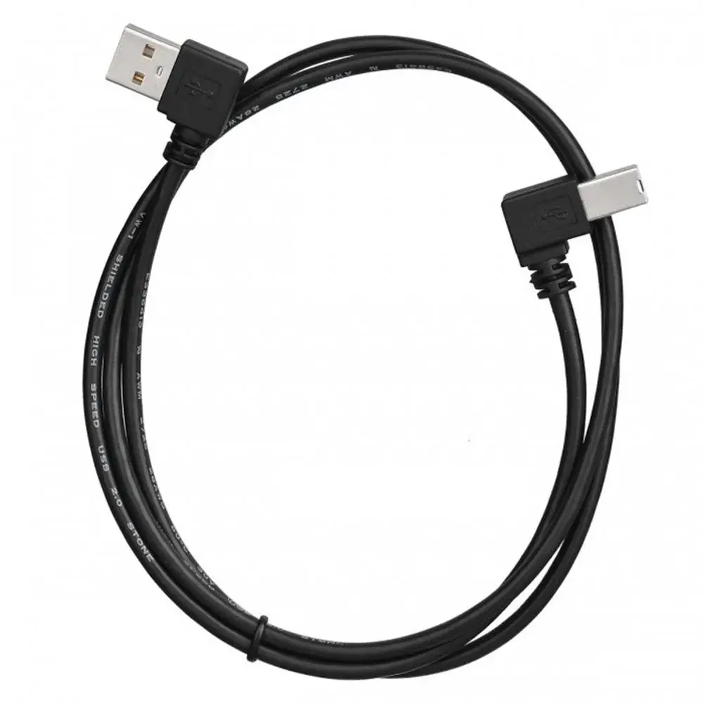 Right & Left Angle USB 2.0 A Male to USB B Male Type B BM Right Angle Printer scanner 90 degree cable 50cm 100cm BM Angled Cable