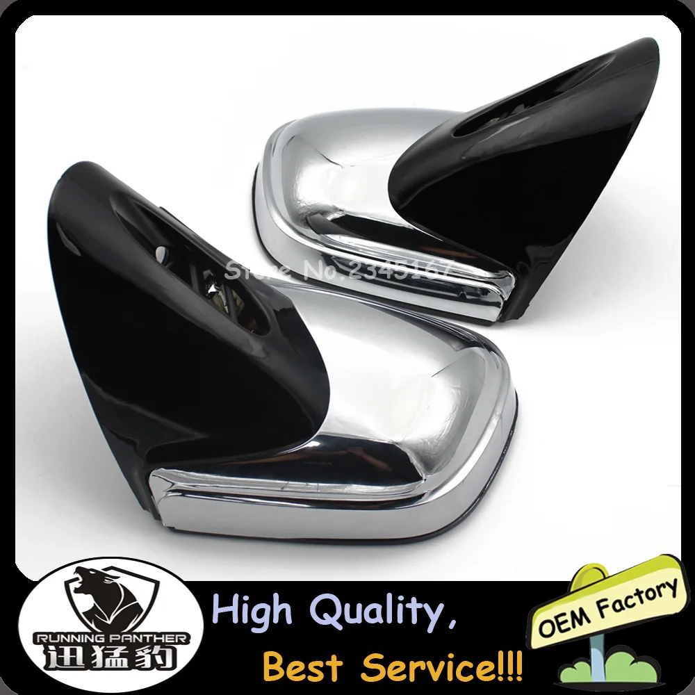 Black & Chrome Motorcycle Rearview Side Mirrors Fits For BMW K1200 K1200LT K1200M 1999-2008 2007 2006 K1200 LT / M K 1200 M / LT