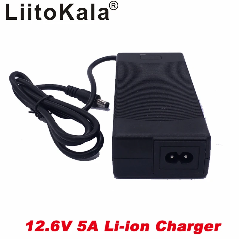 liitokala 12.6V 5A Power 12.6V Charger for CCTV Battery Pack,5A Charger for 12V Lithium Battery