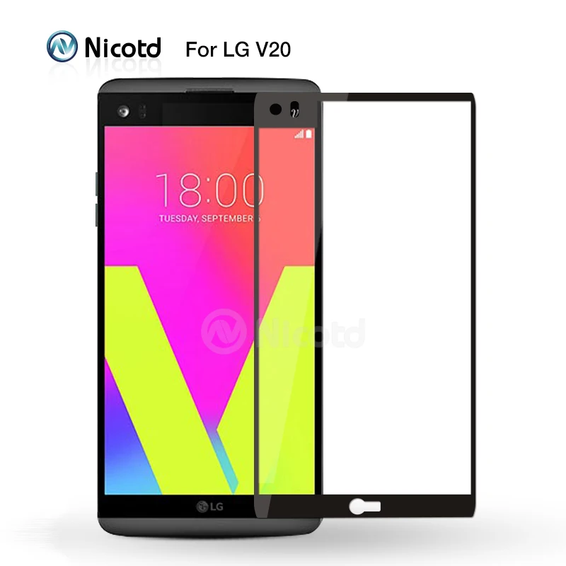 Nicotind-Protector de pantalla de vidrio templado para LG V20, película protectora a prueba de explosiones para LG K10, 2016, 2017, 2.5D