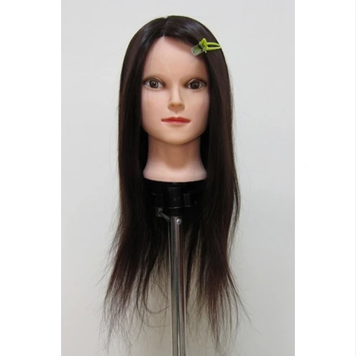 100% High temperature chemical fiber training mannequin head with clamp free shiping