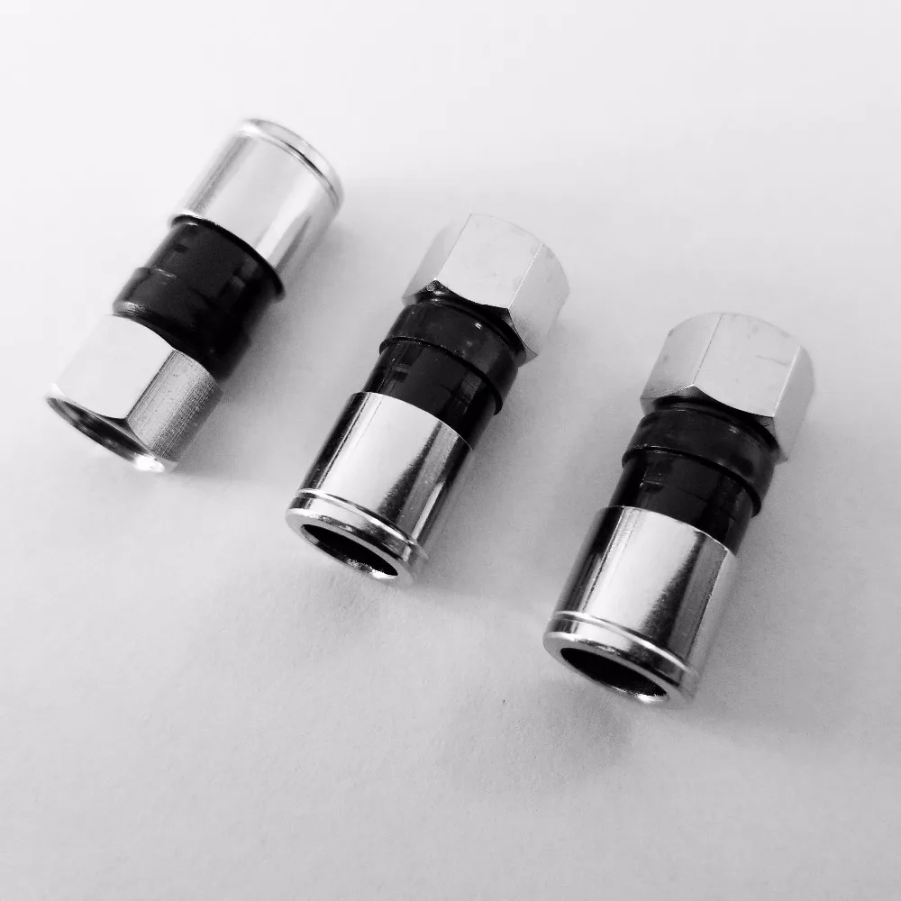 3pcs/lot Cable connector 75-5 squeeze F head Metric-5 waterproof f head Dispenser splitter set top box connector