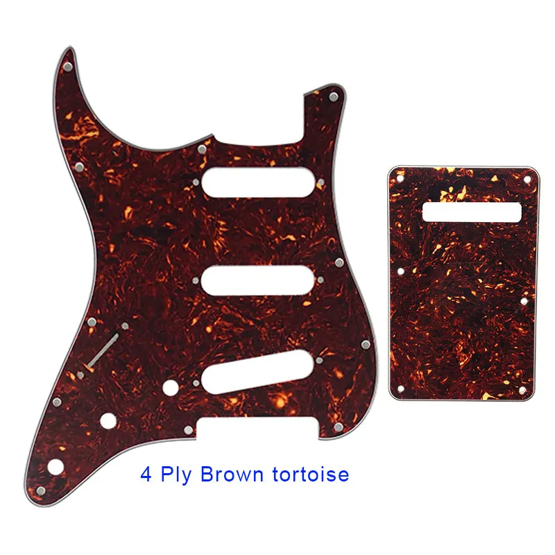 Pleroo Guitar Parts -For US Fd Left Handed Strat 72\'11 Screw Hole Guitar Pickguard & Back Plate Scratch Plate Multicolor Choice