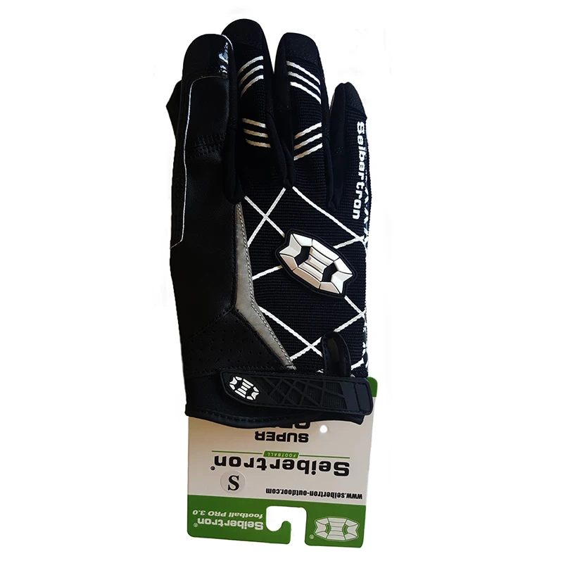 Seibertron Hot Classic Black American Football Gloves Outdoor Sport Camping Male and Female Durability Gloves Rugby Gloves