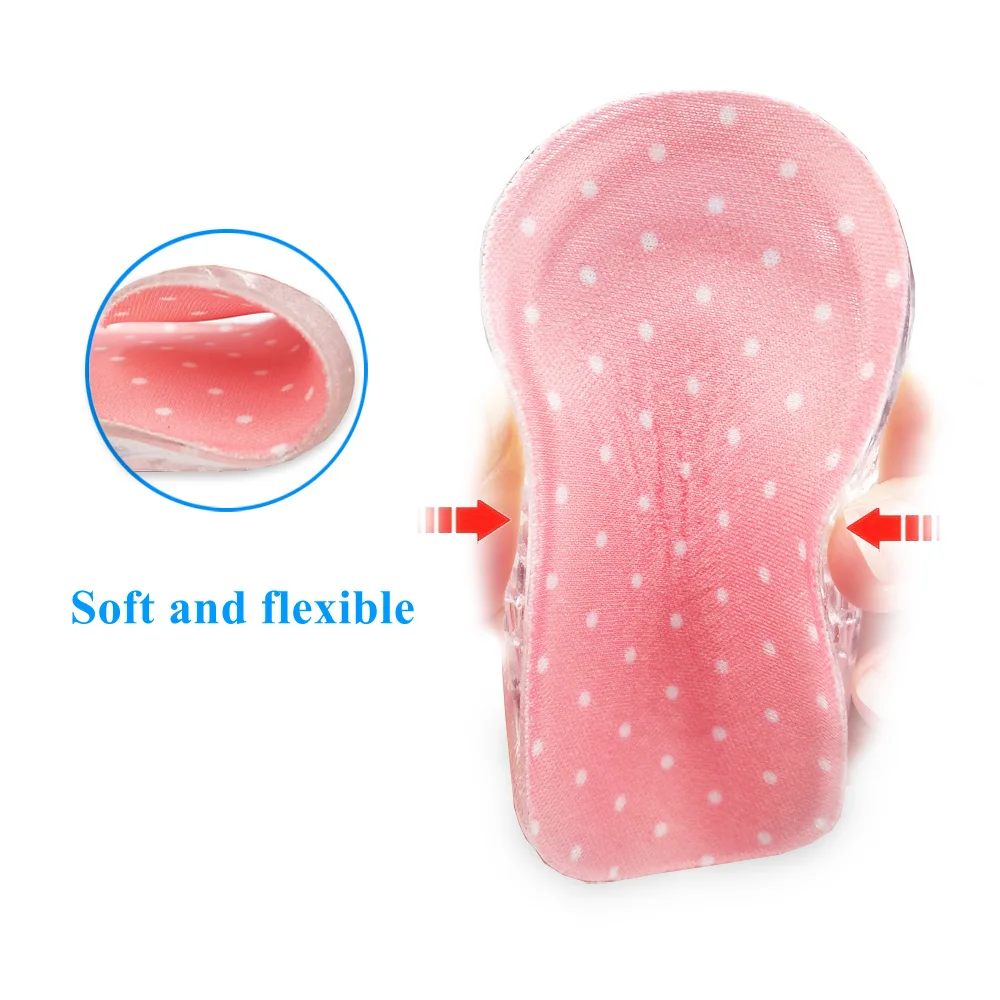 Elevator Insoles For Women Shoes Pad Self-Adhesive Height Increase Insoles Half Heel Damping Relieve Heel Pain Shoe Cushion