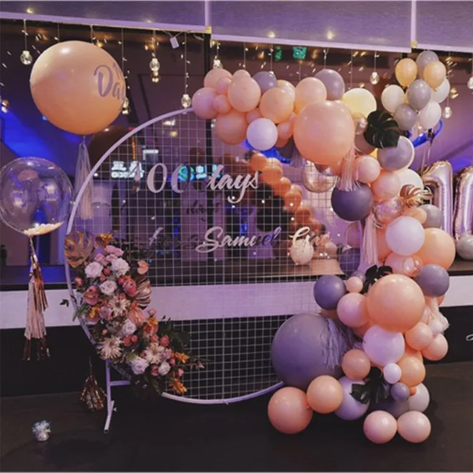 Grid Arch flower balloon diy Decoration wedding backdrops metal stand grand event party Background props Grid Screen Decoration