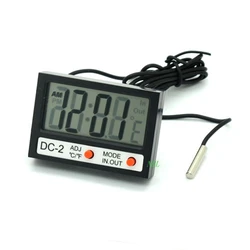 Wholesale Mini -50~+70C Indoor /Outdoor Digital Thermometer Temperature Meter For Refrigerator Car, Home, Office With 1M Probe