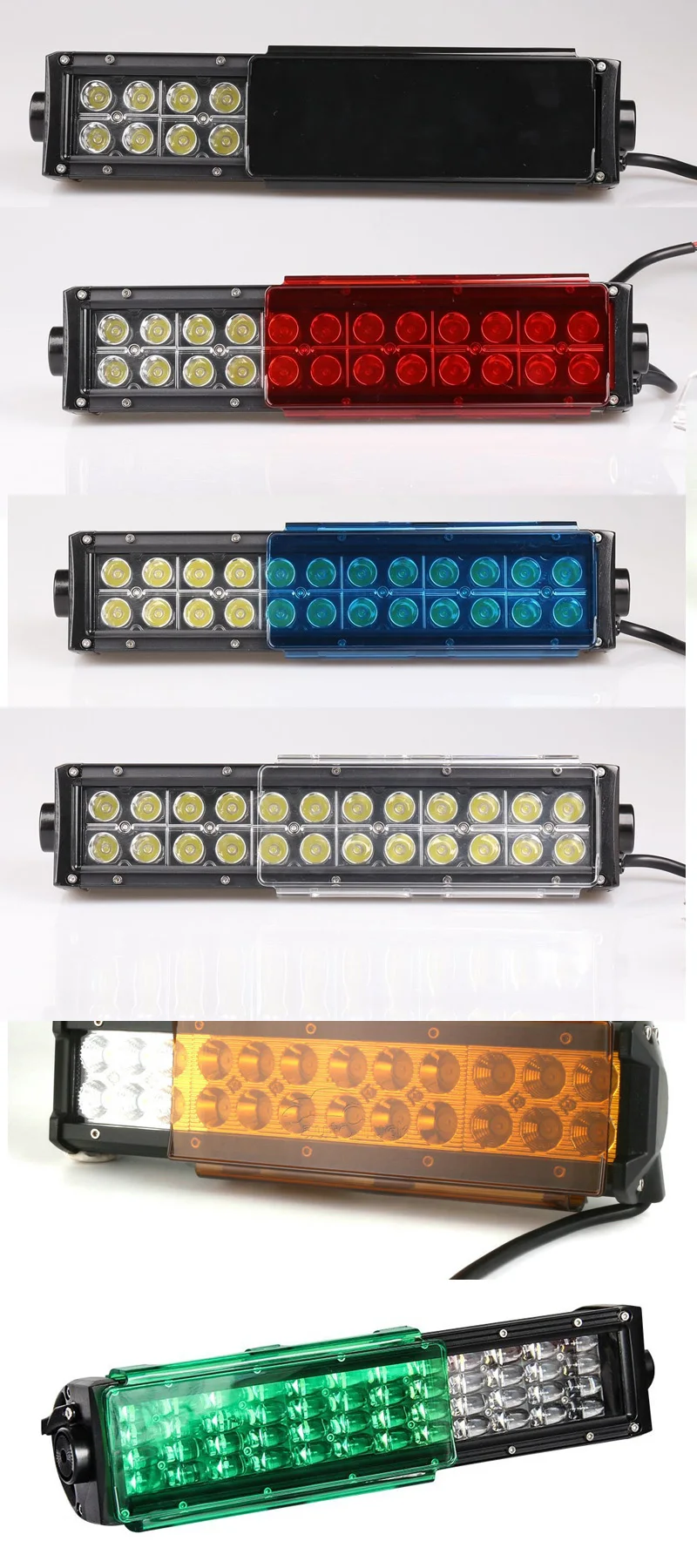 LED-Arbeitslichtleiste, staubdicht, Schutzabdeckungen, bernsteinfarben, klar, schwarz, rot, weiß, für 3 Zoll, 4 Zoll, 7 Zoll, 12 Zoll, 20 Zoll, 22 Zoll, 32 Zoll, 42 Zoll, 52 Zoll LED-Licht – Detail 32