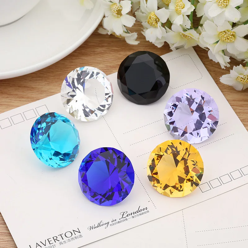 60mm Promotional Dazzling Crystal Diamond Glass Jewel Beautiful Wedding Gift Home Decor