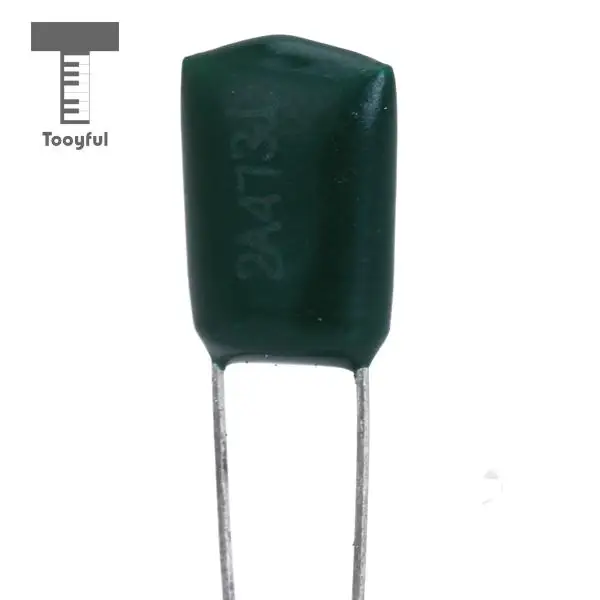 Tooyful High Quality 10Pcs 47000pF 100V 2A473J Green Polyester Film Capacitor Accessory Green Electric Stringed Guitar Wholesale