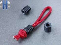 EDC Titanium Alloy Thread EDC Umbrella Paragraph Backpack Zipper Head Knife Pendant Key Hang Buckle Survival Paracord Beads